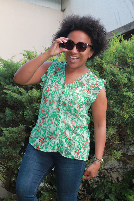 Top Paola (Vert/Orange)