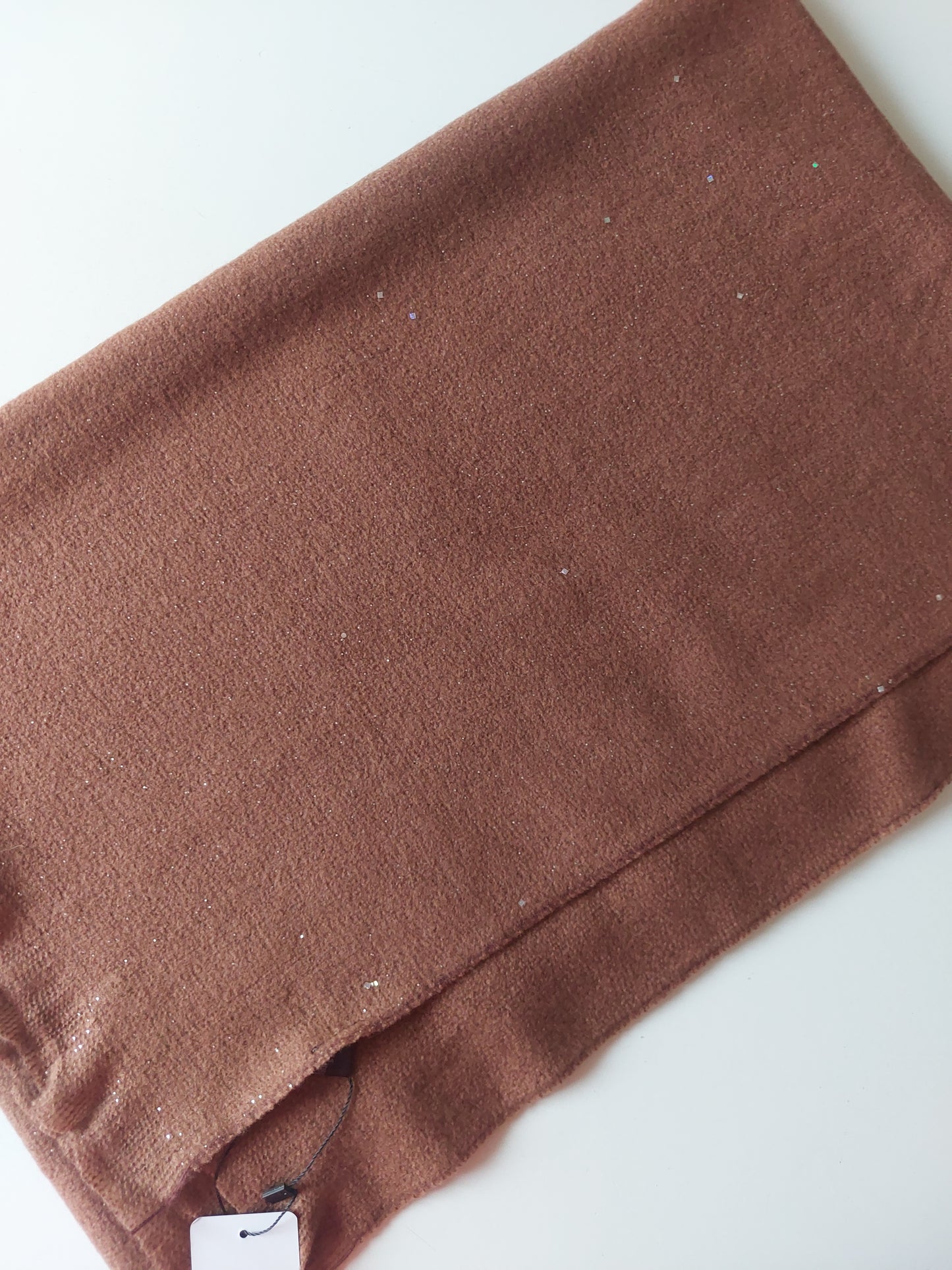 Écharpe marron pailletée
